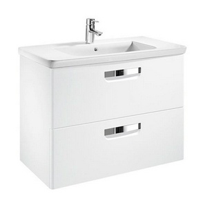 Тумба подвесная GAP 800*440*600 мм, с 2 выдвижными ящиками, цв. белый глянец ZZ Roca Gap ZRU9302877