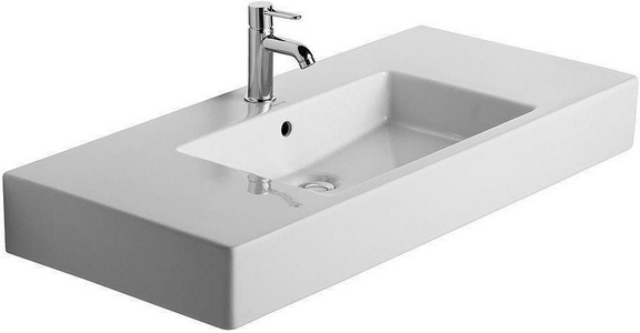 Раковина 105х49хh13см, с 1 отв. для смесителя, без крепл.,  ZZ Duravit Vero 329100000