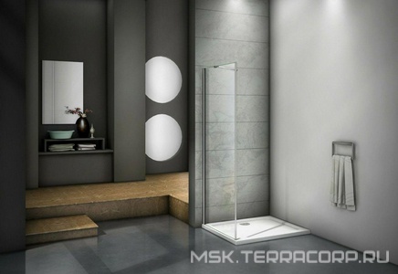 Боковая стенка Good Door  SP-100-C-WE профиль хром, стекло-прозрачное ZZ Good Door Mokka МК00013