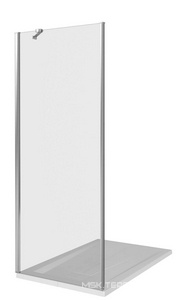 Боковая часть 90 см. для душевого Г-образного ограждения " MOKKA"  SP-90-C-WE",  проф.белый, прозрачн.стекло ZZ Good Door Mokka МК00010