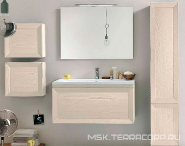 База подвесная 100х47хh48,5см, 1 выдвижной ящик (БЕЗ раковины 101см, цв. пергамон),  ZZ Eban Paola FBSPA100-PG pergamon