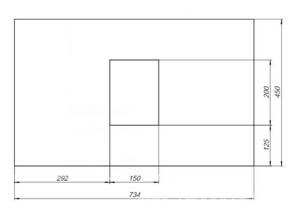 Столешница для тумбы Aquanet  75 мрамор (734x10x450 мм), без раковины, ZZ Aquanet Nova Lite 257610