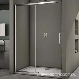 Душевая дверь -63, 150х190 см, раздвижная, профиль-хром, стекло-прозрачное ZZ Veconi VN VN63-150-01-19C3