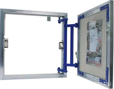 Люк сантехнический ревизионный  50(в)*30(ш) см, открывание нажатием, ключ для регулировки в комплекте ZZ Люкер AL-KR AL-KR 50/30