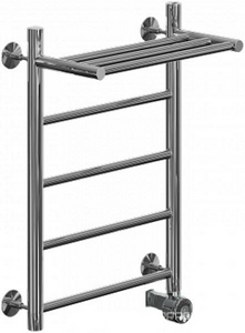 Полотенцесушитель  (г) ВП 600x400 мм,  (с полкой) электрический, MEG, ТЭН справа, цвет хром ZZ Ника ЛП ЛП (г) ВП 60/40 MEG