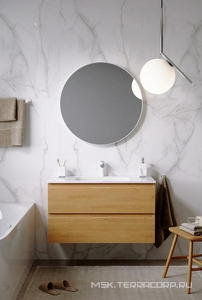 "" Комплект мебели ACC0110DZ (тумба подвесная в КОМПЛЕКТЕ с раковиной "Malaga 1000"), цвет дуб золотой, ZZ Aqwella Accent ACC0110DZ