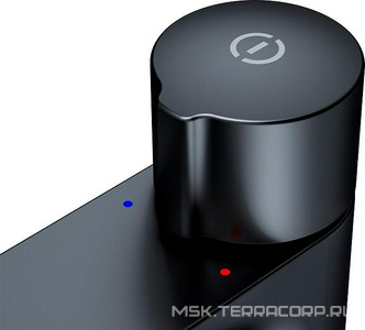 Смеситель для раковины высокий, нажимной, БЕЗ донного клапана, черный матовый AMPM X-Joy F85A92522