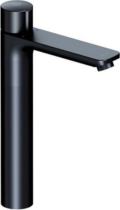Смеситель для раковины высокий, нажимной, БЕЗ донного клапана, черный матовый AMPM X-Joy F85A92522