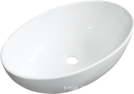 Раковина-чаша  Slim 53x34 см, БЕЗ отверстия под смеситель, белая Sanita Luxe Ringo WB.CT/Ringo/53-N.Slim/WHT.G/S1 / RNGSLWB01S