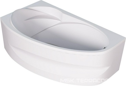 Ванна  угловая "" 160х95 см L акриловая, без каркаса, слива-перелива, цвет белый 1Marka JULIANNA 01дж1695л