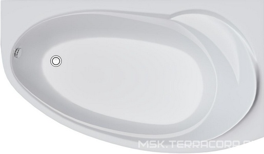 Ванна  угловая "" 160х95 см R акриловая, без каркаса, слива-перелива, цвет белый 1Marka JULIANNA 01дж1695п