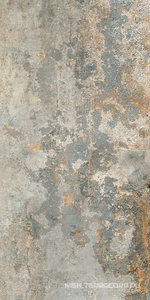 Керамогранит для пола и стены Pamesa Rusty Metal  Silver Luxglass 60x120 Rec. 050.869.0183.11903