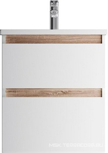 Тумба под раковину , подвесная, 55 см, два ящика, белый глянец, (без раковины)  ZZ AMPM X-Joy M85AFHX0552WG