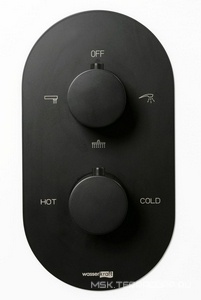 Смеситель встраиваемый термостатический настенный Elbe для ванны и душа, цв.черный ZZ Wasserkraft elbe 7444 Thermo