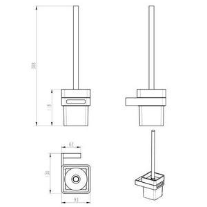 Ершик подвесной Boheme Q 10954-G, золото, ZZ Boheme q 10954-G