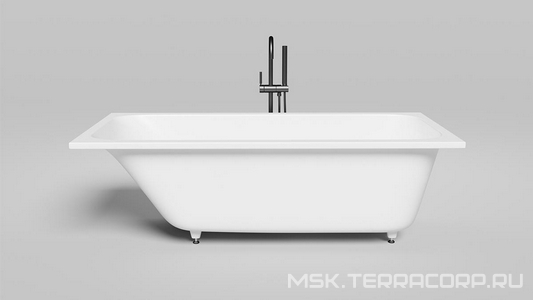 Ванна 1700х800хh600мм, встраив., литой камень S-Sensee глянец цв.белый, д/к Up&Down в цвет ванны, интегрир.слив-перелив, ножки в компл,  ZZ Salini Orlanda Kit 102116G