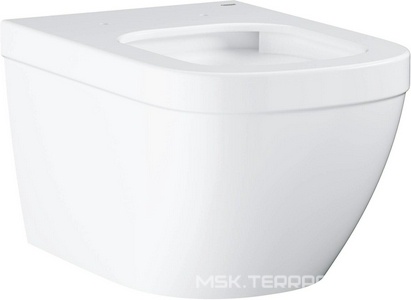 Подвесной унитаз без крышки-сиденья,антибактериальное покрытие, цв. белый ZZ Grohe Euro Ceramic 3932800H