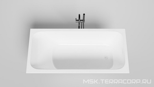 Ванна 1700х800хh600мм, встраив., литой камень S-Sense матов. цв.белый, д/к Up&Down в цвет ванны, интегрир.слив-перелив, ножки в компл,  ZZ Salini Orlanda Kit 102116M