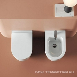 Унитаз подвесной 36х52см, безободковый, БЕЗ сиденья, крепёж в компл., (цв.белый),  ArtСeram Monet MNV001 01; 00