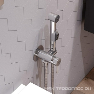 Комплект гигиенического душа (смеситель с внешней и встраив.частью, лейка, шланг), цв.хром RedBlu Option 211000000