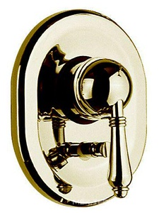 Наружная часть смес.д/д встраив. в стену, с перекл. (без внутр. арт.4060), (цв. Inglish gold, ручка El Capitan), Classico ZZ Nicolazzi Classica Lusso 3460 GF 75