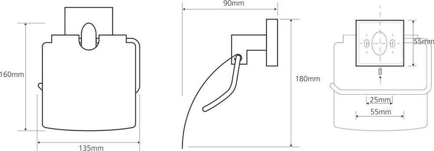 Держатель для т/б, с крышкой, (цв. хром),  ZZ Bemeta Beta 132112012