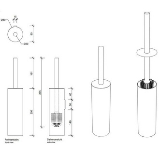 Ерш настенный, (цв.золото),  ZZ Decor Walther Bar 0856920
