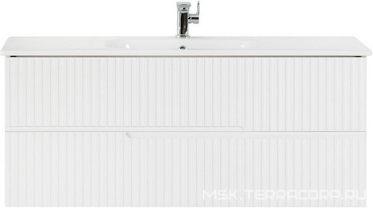 База под раковину подвесная с 2 выдвиж ящиками, 1200х460xh500м, (без раковины), (цв.Bianco Opaco),  ZZ Cezares Duet DUET-1200-2C-SO-BO