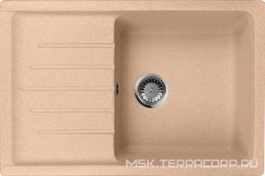 Мойка кухонная AquaGranitEx M-27 песочная 49x74x20 AquaGranitEx m-27 s372612