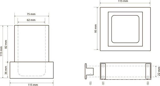 Стакан для зубных щеток, подвесной, (цв.черный/хром),  ZZ Bemeta Gamma 145411012