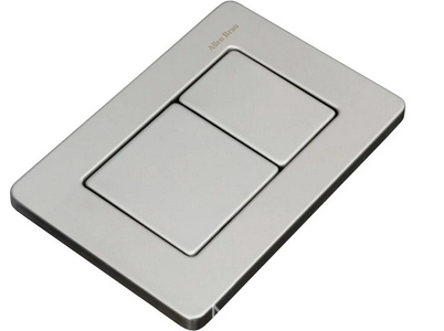 Кнопка двойного смыва, пневм., для инсталляции д/унитаза, (сталь цв.браш.никель),  Allen Brau Infinity 9.20006.BN