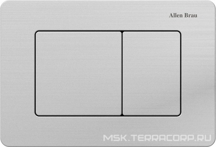 Кнопка двойного смыва, пневм., для инсталляции д/унитаза, (сталь цв.браш.никель),  Allen Brau Infinity 9.20006.BN