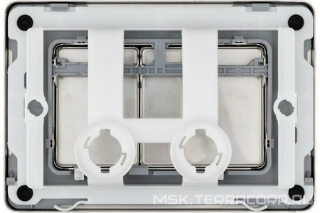 Кнопка двойного смыва, пневм., для инсталляции д/унитаза, (сталь цв.браш.никель),  Allen Brau Infinity 9.20006.BN