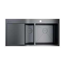 Мойка кухонная Omoikiri  100-2-GM-R вороненая сталь 51x100x20 Omoikiri Akisame s344085