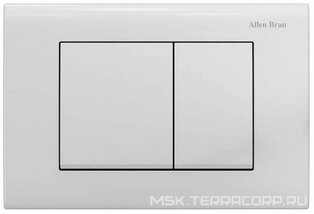 Кнопка двойного смыва, пневм., для инсталляции д/унитаза, (пластик цв.белый),  ZZ Allen Brau Liberty 9.20002.20