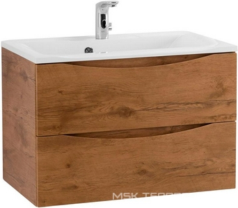 База под раковину подвесная с двумя выкатными ящиками, 650х450х500мм, (цв.Rovere Nature),  ZZ BelBagno Marino MARINO-650-2C-SO-RN-P