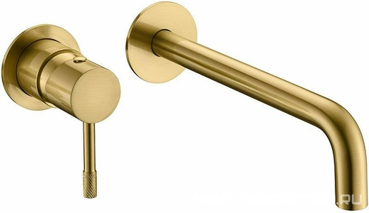 Смеситель для раковины Boheme Uno 4465-MG С ВНУТРЕННЕЙ ЧАСТЬЮ matt gold, встраиваемый в стену, цв.золото матовое, ZZ Boheme UNO 465-MG