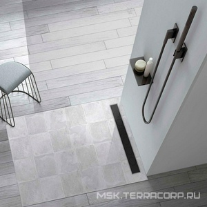 Душевой лоток 800 мм, пропускн.спос-ть 48 л/мин, с перфорир. решеткой, (цв.черный),  ZZ Vincea Say Optima SAY.601.80.B.M.S.NSNGH