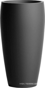 Раковина 470х470хh900мм, напольная, круглая, без отв.д/смес и перел., литой камень S-Stone мат.цв.RAL9011, донный клапан Up&Down в компл.,  03 ZZ Salini Alda 130321MRF / RAL9011 Graphite black (черный матовый)