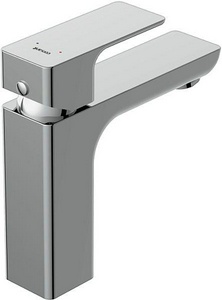 Смеситель для раковины, донный клапан click clack в комплекте, цв.хром Cersanit geo 63039