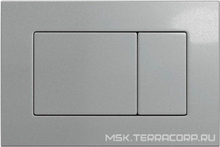 Клавиша , для инсталляции , двойной смыв, цв. матовый хром, KL Berges ATOM 049233