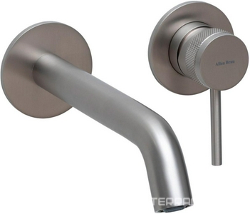 Смеситель для раковины, встраиваемый в стену, излив 195мм, встраив.часть в компл., (цв.браш.никель),  Allen Brau Priority 5.31030-BN