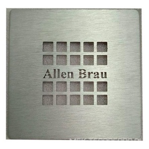 Накладка сливного отвесртия для поддона, 127х127мм, (цв.серебро браш),  ZZ Allen Brau Priority 8.310N1-SS