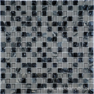 Мозаика Спектр-М Микс стекло Мозаика из стекла на сетке SK10-189 ZZ 30x30
