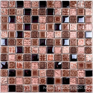 Мозаика Bonaparte Мозаика стеклянная с камнем Sudan (23x23x8) ZZ 30x30