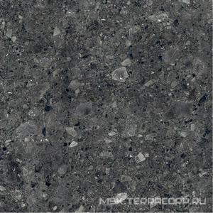 Керамогранит для пола и стены Alpas 2 CM Outdoor Terrazo Nero 2 cm 60x60 n159129