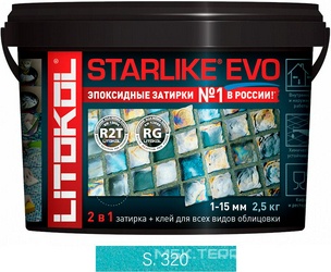 Затирка Starlike EVO AZZURRO CARAIBI S.320  2,5 кг. ZZ