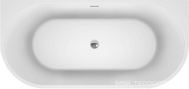 Ванна 1700x790xh570мм, пристенная, интегрированный слив-перелив, донный клапан цв.хром в компл., (акрил цв.белый), BelBagno ZZ BelBagno Универсал BB710-1700-800