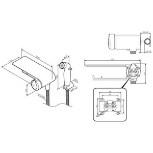 Гигиенический душ cо смесителем и держателем туалетной бумаги, хром ZZ AMPM X-Joy F0H85A800