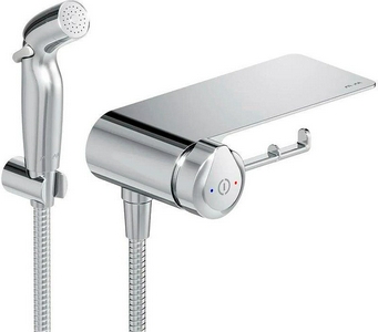 Гигиенический душ cо смесителем и держателем туалетной бумаги, хром ZZ AMPM X-Joy F0H85A800